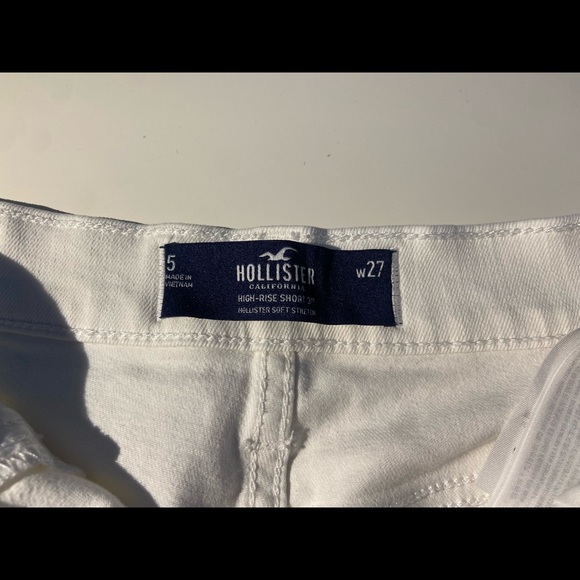 White ripped jean shorts - Picture 3 of 3